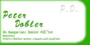 peter dobler business card